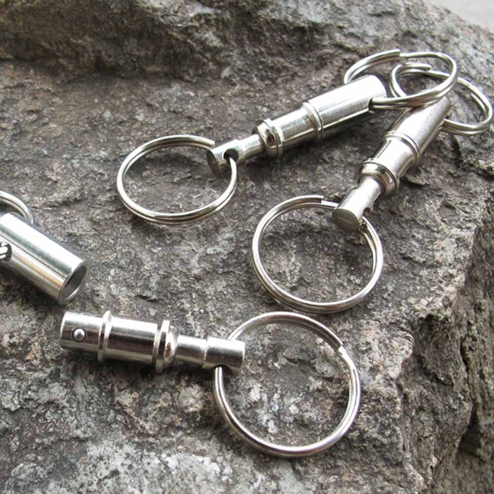 5-Piece Quick Release Detachable Keychain with Two Split Rings