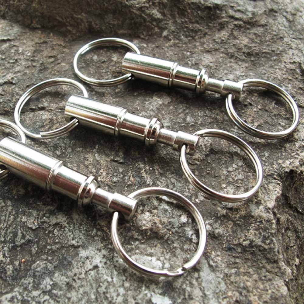 5-Piece Quick Release Detachable Keychain with Two Split Rings