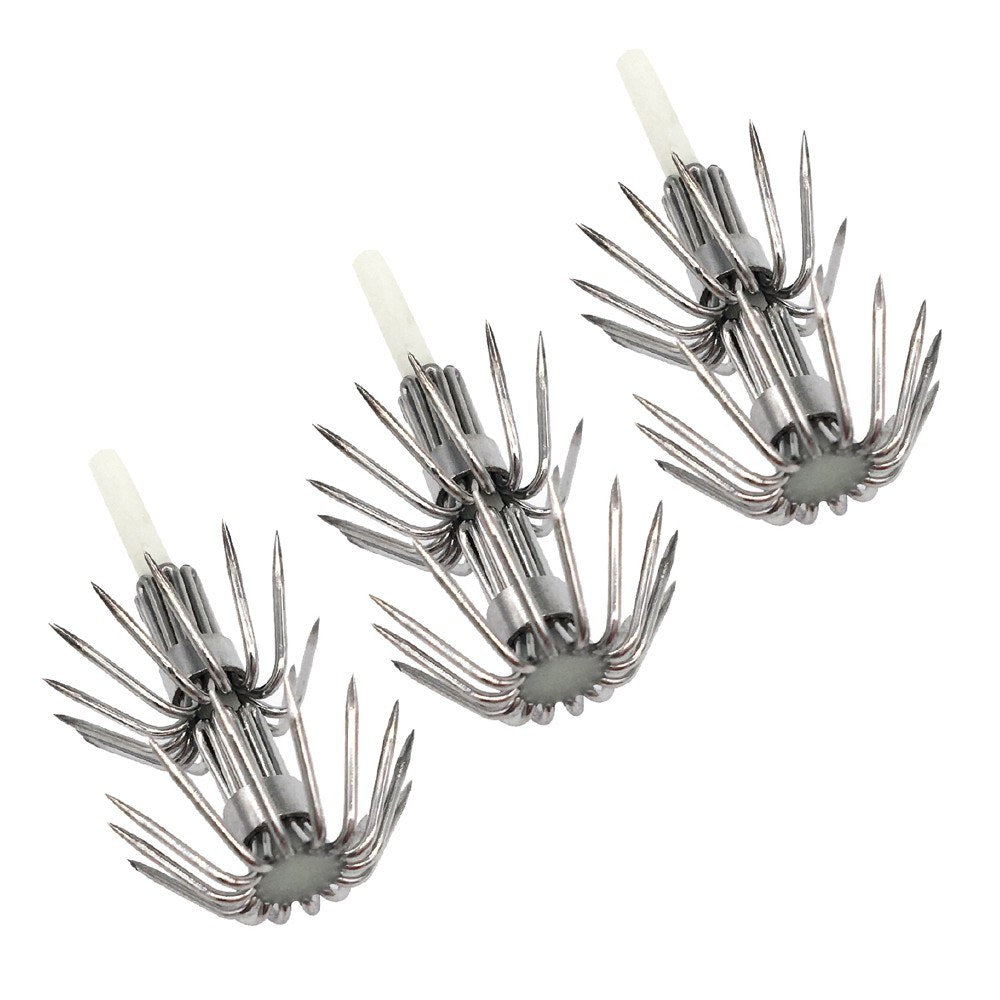 20PCS Luminous Squid Jig Hooks #2.0 - #4.0 Wood Shrimp Umbrella Hooks