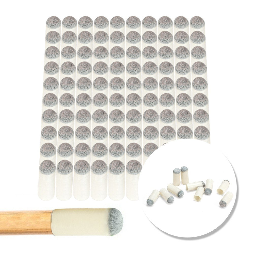 100PCS Slip-On Pool Cue Tips & Ferrules Billiard Cue Heads