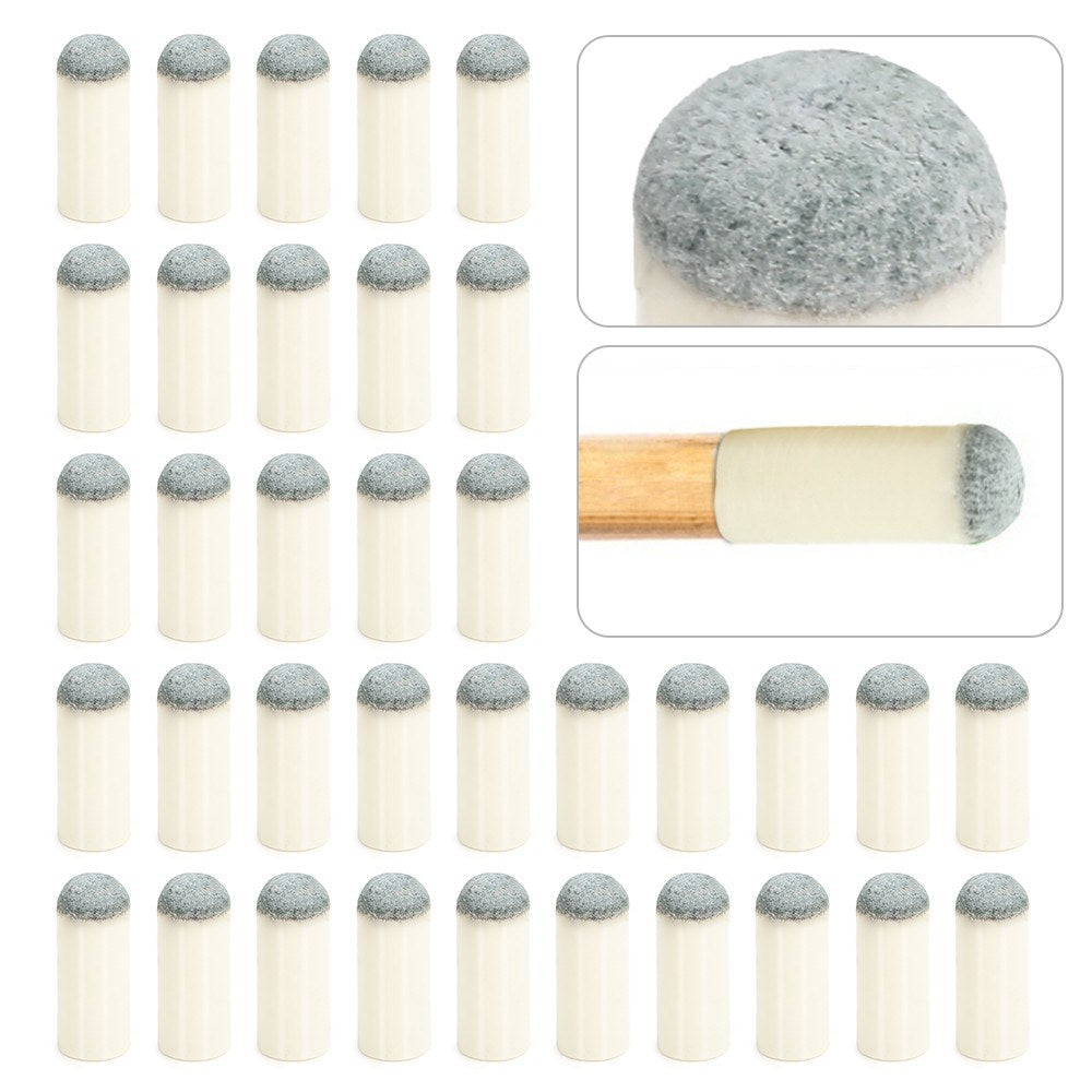 100PCS Slip-On Pool Cue Tips & Ferrules Billiard Cue Heads