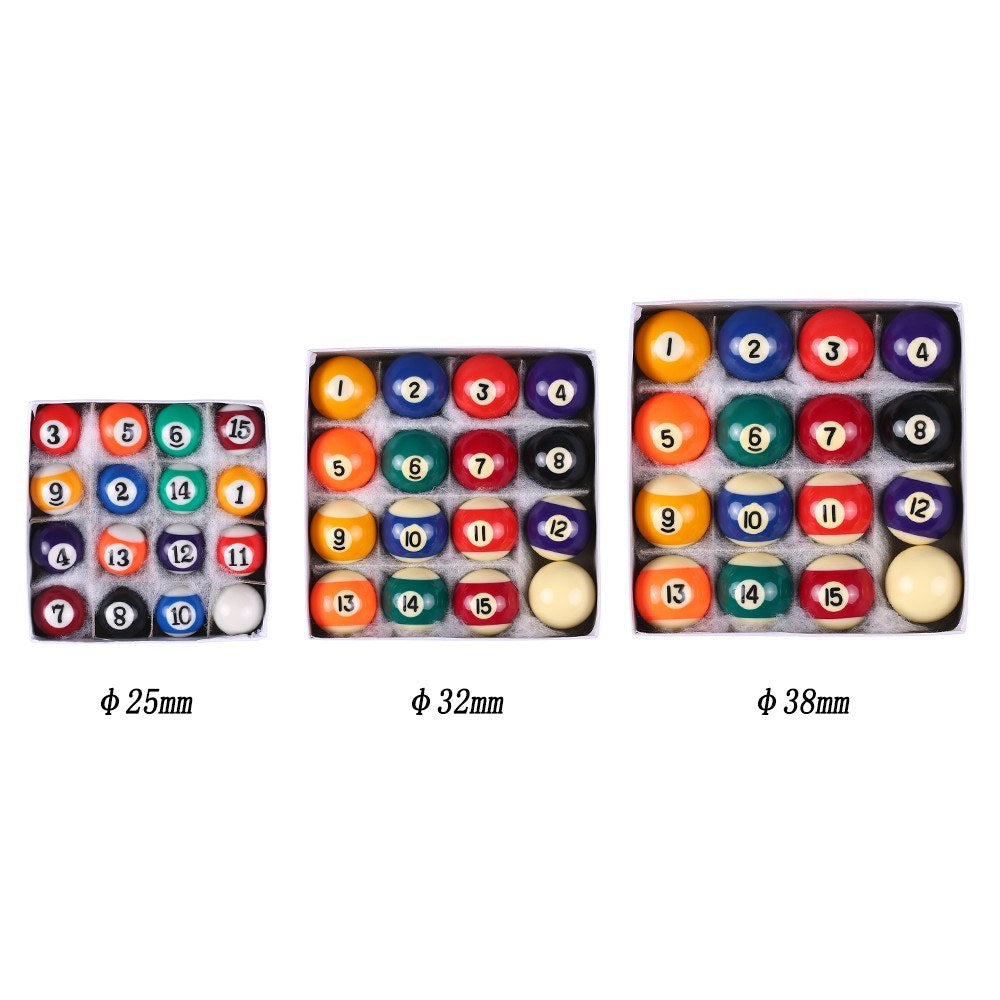 Childrens Billiards Table Balls Set - 25MM/32MM/38MM Sizes