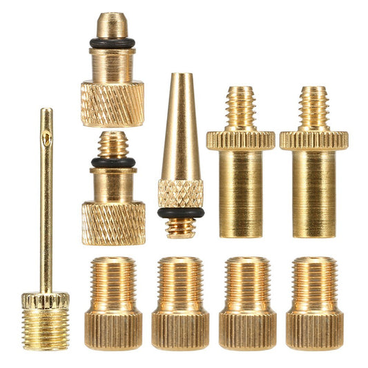 Universal Bike Valve Adapter Kit: Presta, Dunlop, Schrader Converters & Nozzle Needle Set