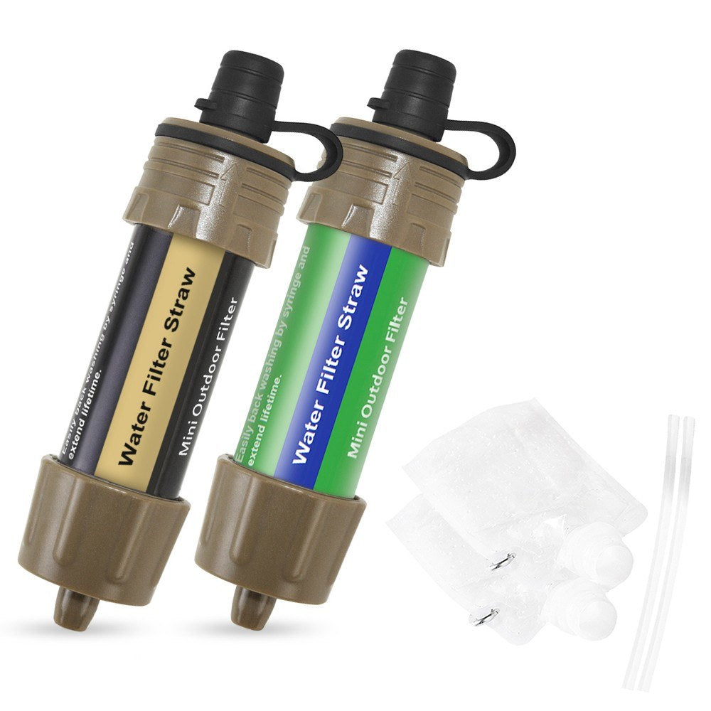 Portable Water Purifier Straw for Camping, Backpacking & Emergency Use