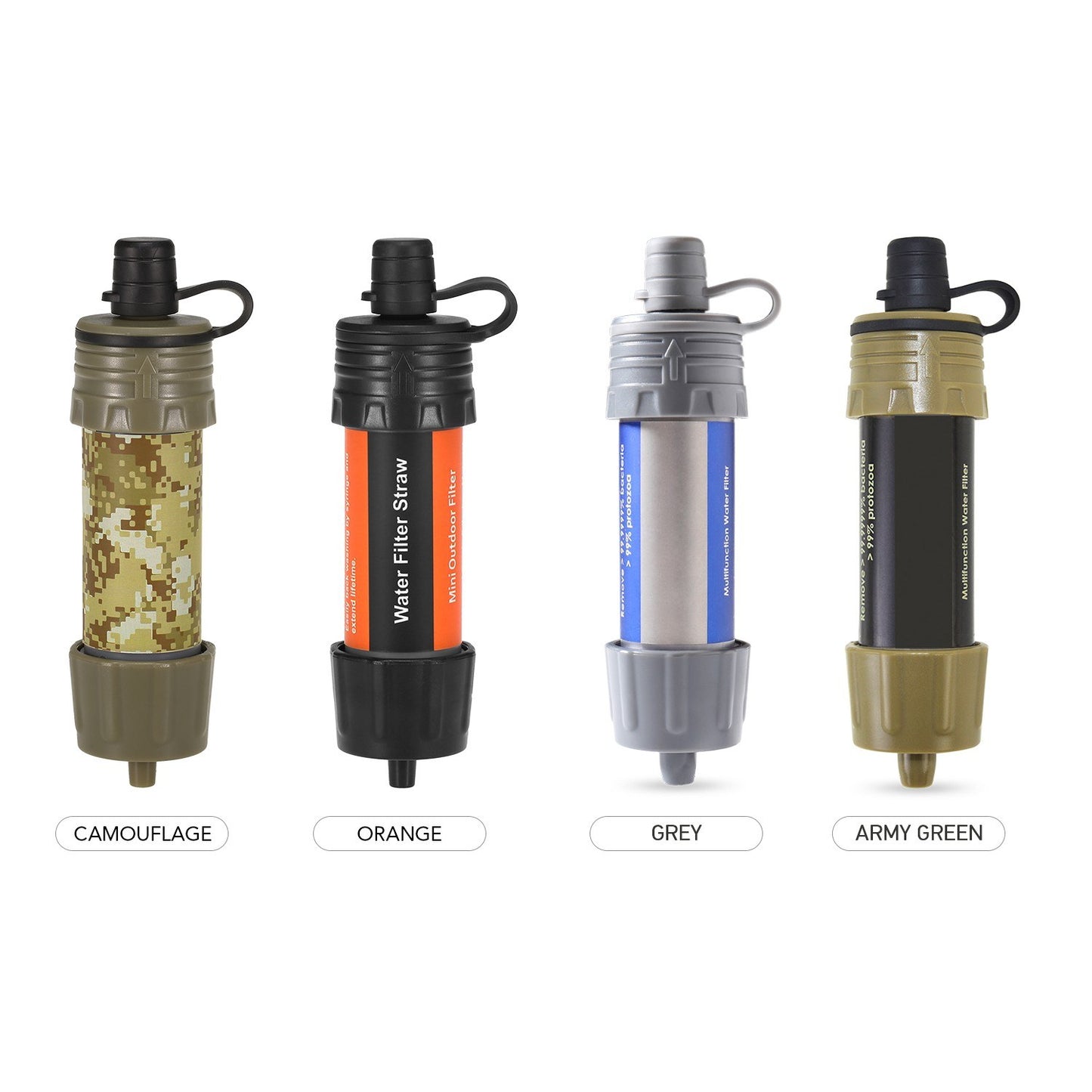 Portable Water Purifier Straw for Camping, Backpacking & Emergency Use