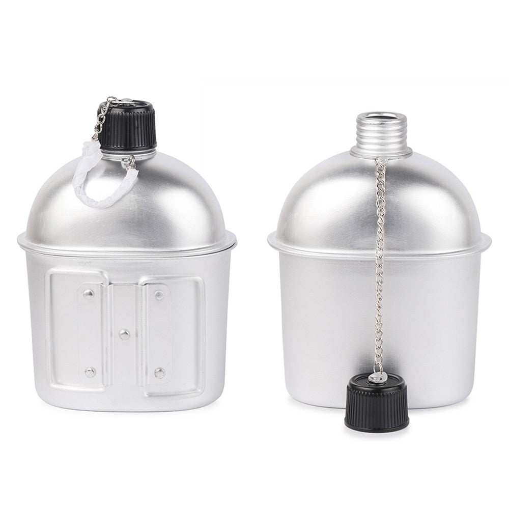 3-Piece Camping Cookware Set: Aluminum Canteen Cup, Wood Stove, and Cover Bag for Hiking & Backpacking