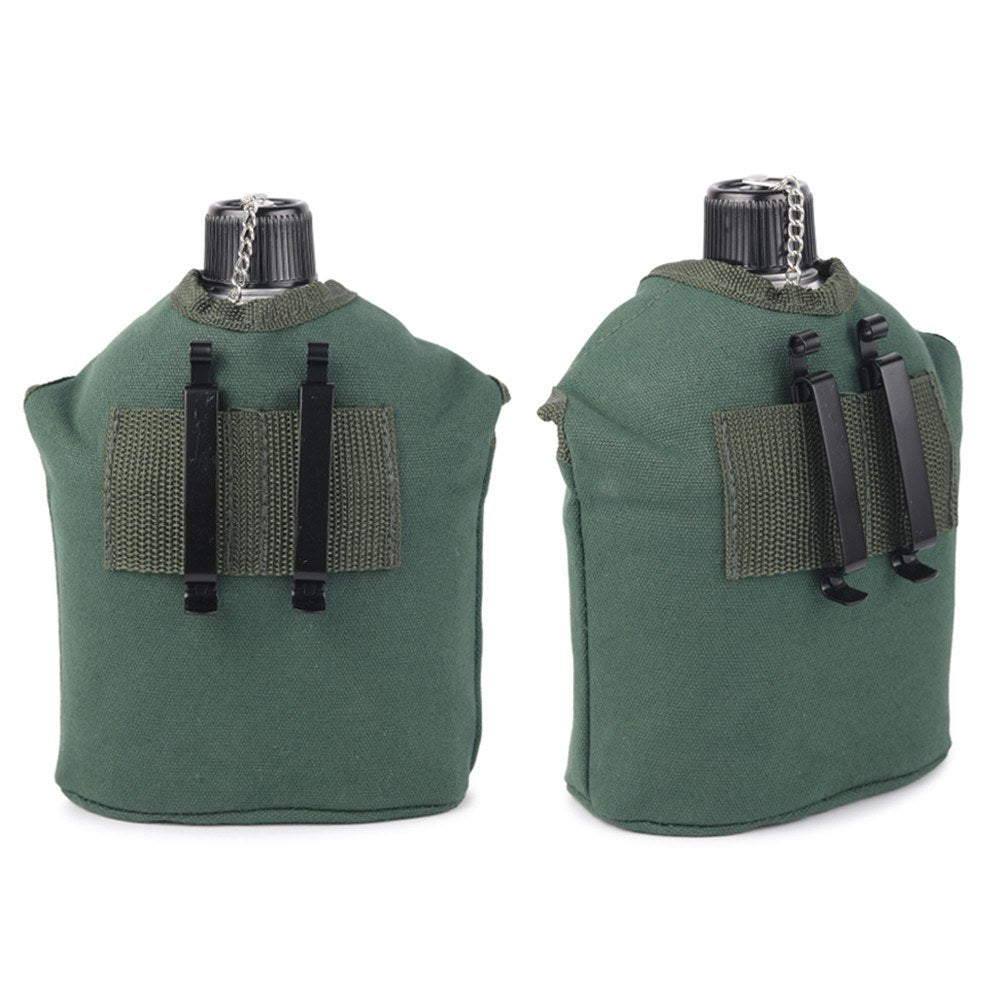 3-Piece Camping Cookware Set: Aluminum Canteen Cup, Wood Stove, and Cover Bag for Hiking & Backpacking