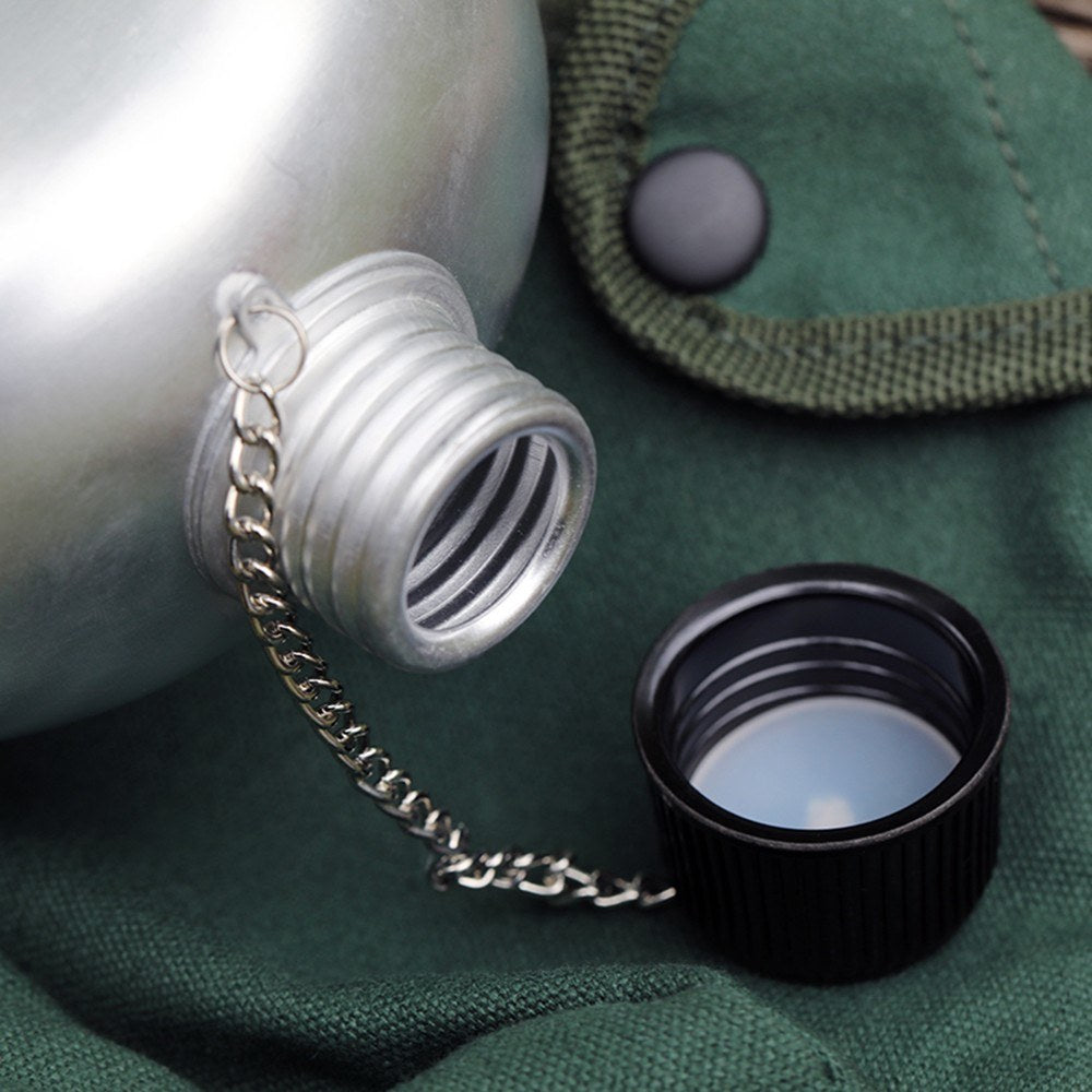 3-Piece Camping Cookware Set: Aluminum Canteen Cup, Wood Stove, and Cover Bag for Hiking & Backpacking