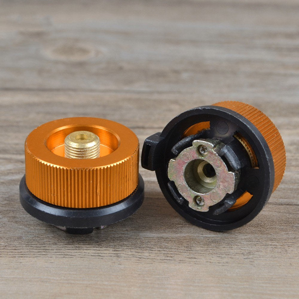 Camping Propane Stove Adapter Set: LPG Cylinder Coupler & Inflatable Valve