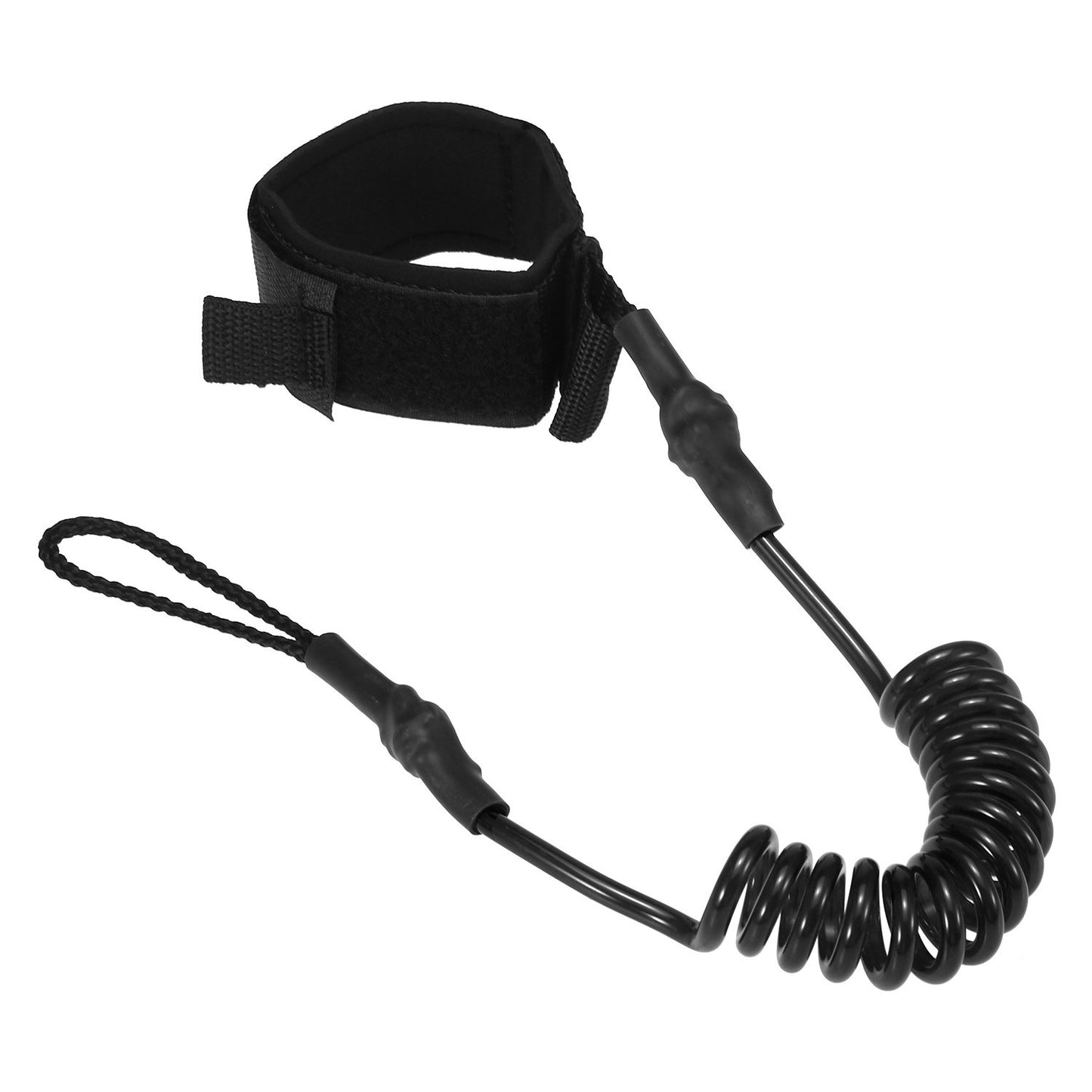 4ft Coiled Ankle Leash - Elastic SUP Paddleboard Leg Rope