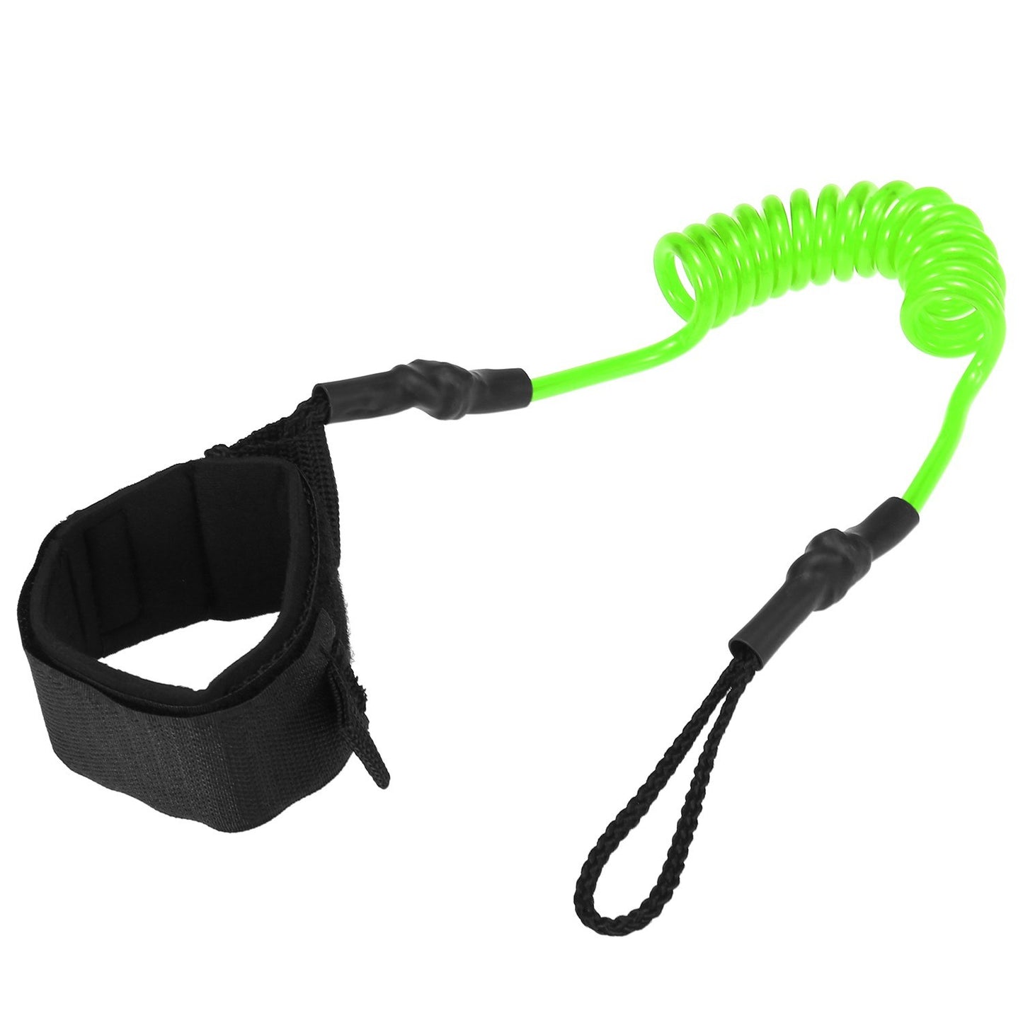 4ft Coiled Ankle Leash - Elastic SUP Paddleboard Leg Rope