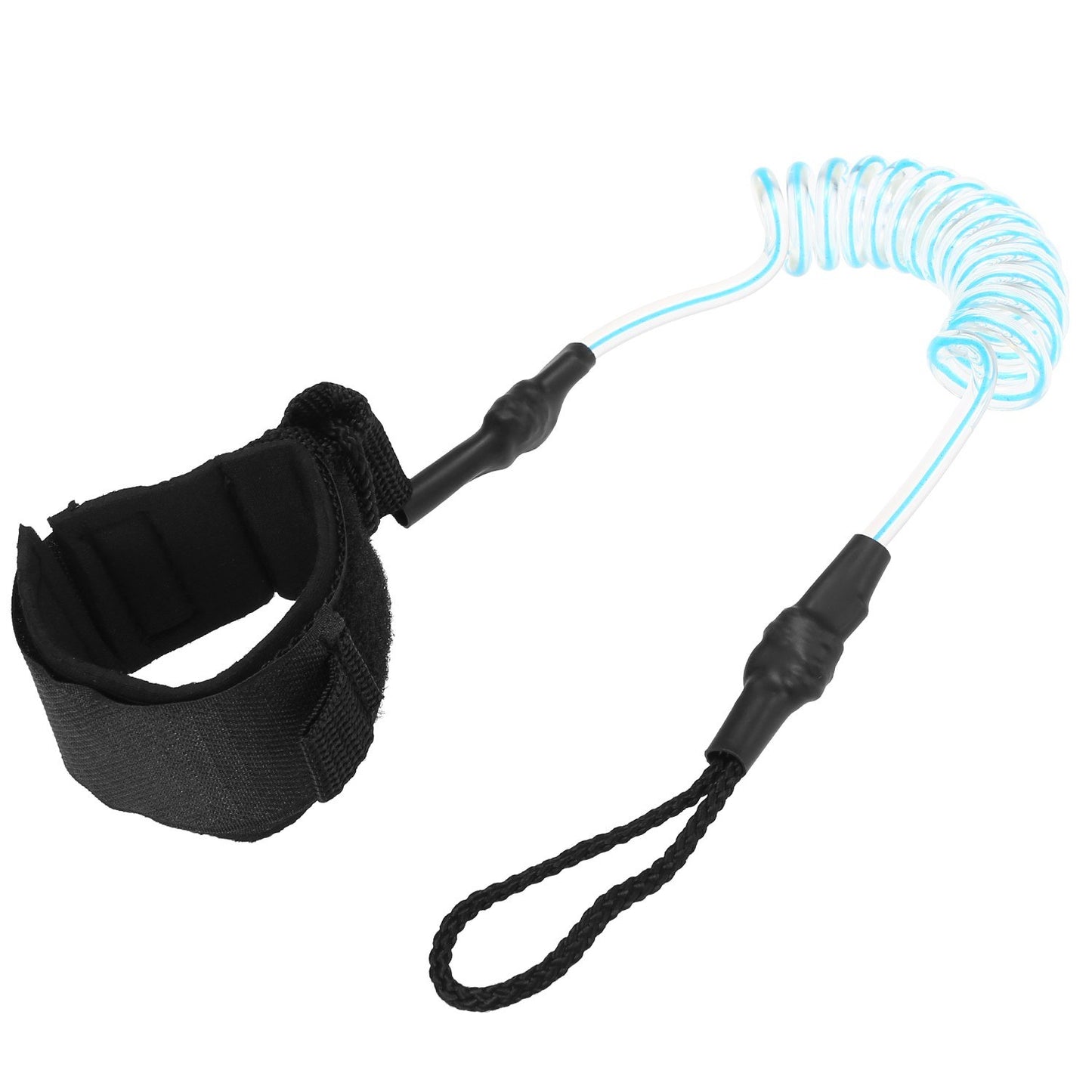 4ft Coiled Ankle Leash - Elastic SUP Paddleboard Leg Rope