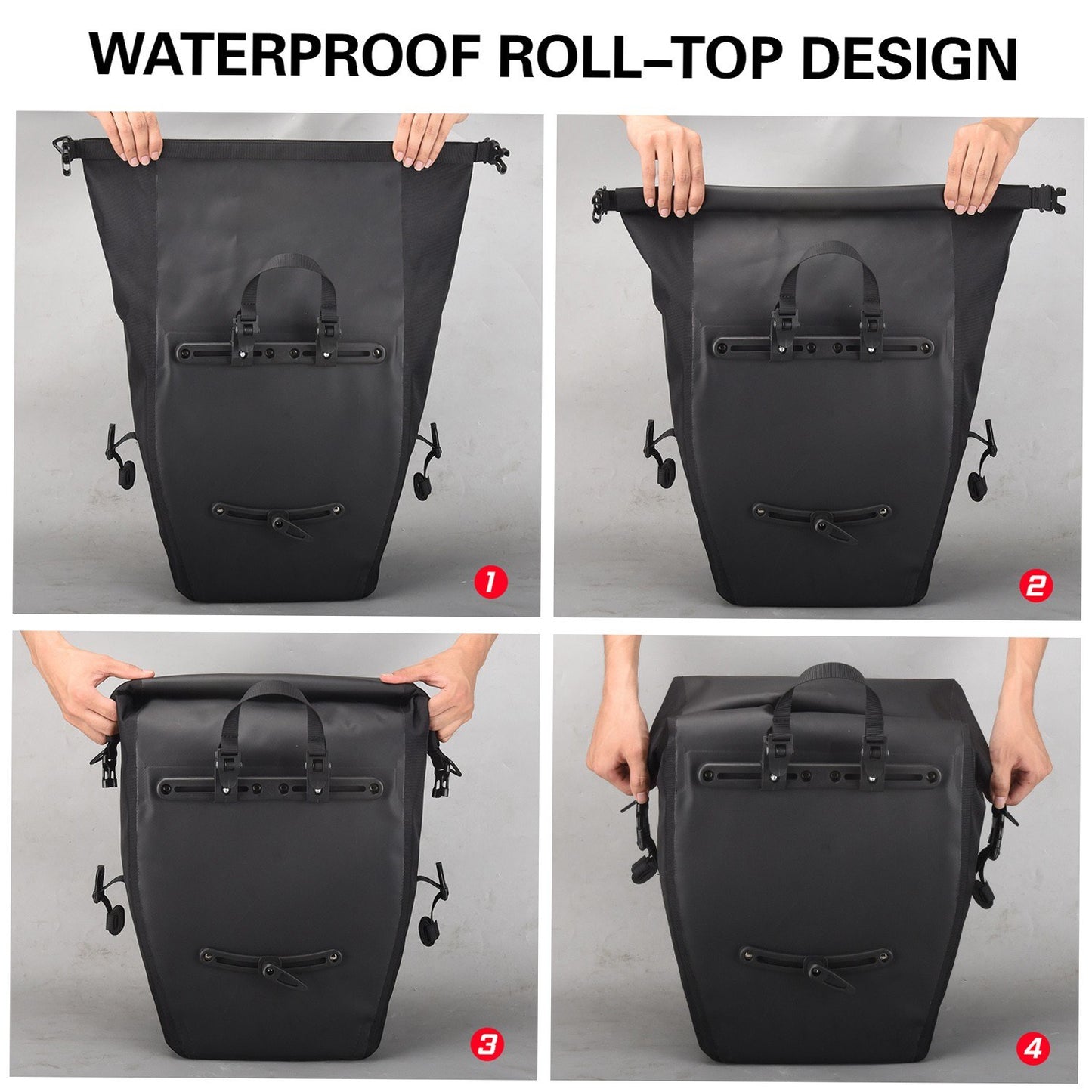 Waterproof 20L Cycling Trunk Bag - Bicycle Rear Rack & Travel Pannier Bag