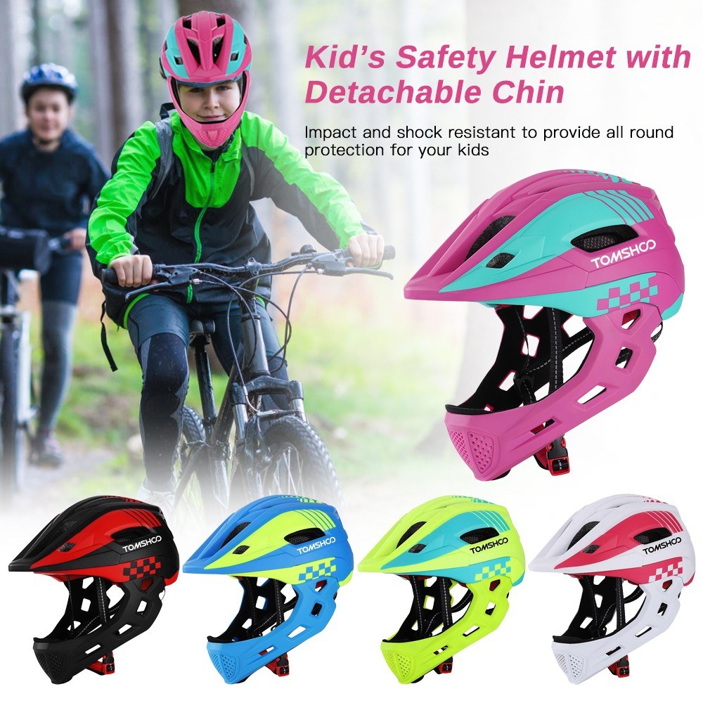 TOMSHOO Kids Full Face Bike Helmet