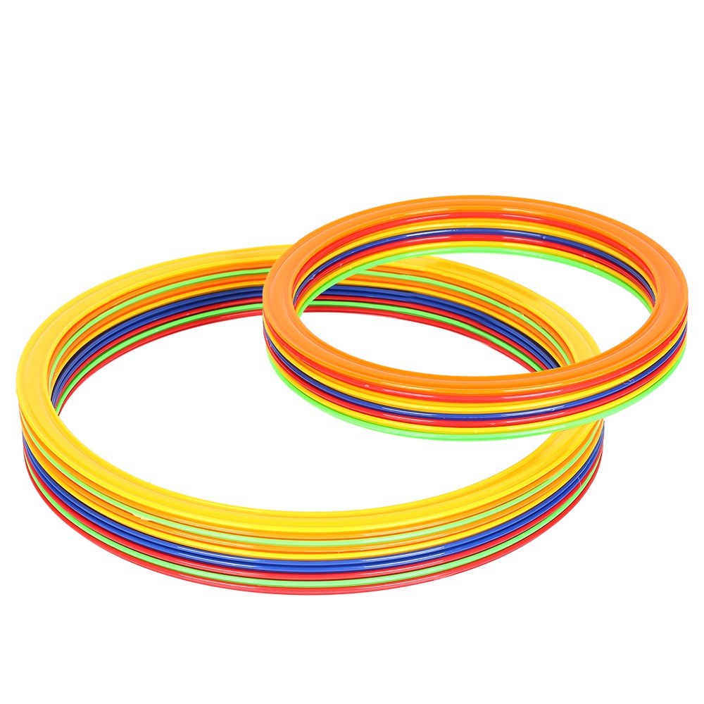 10-Pack Agility Speed Rings 28cm/38cm for Football, Soccer, Basketball Training