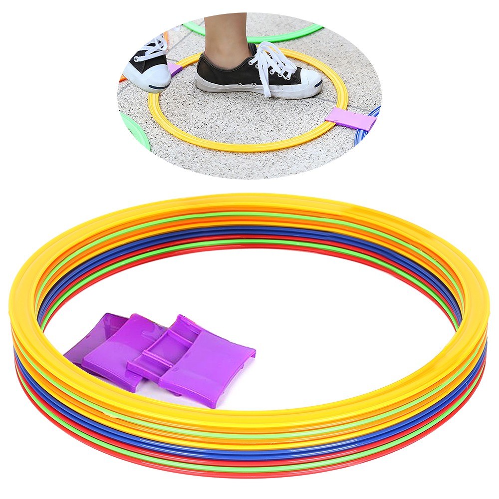 10-Pack Agility Speed Rings 28cm/38cm for Football, Soccer, Basketball Training