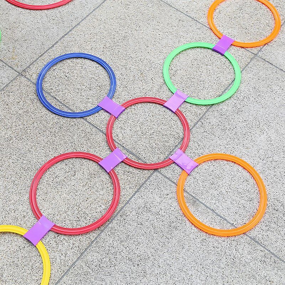 10-Pack Agility Speed Rings 28cm/38cm for Football, Soccer, Basketball Training