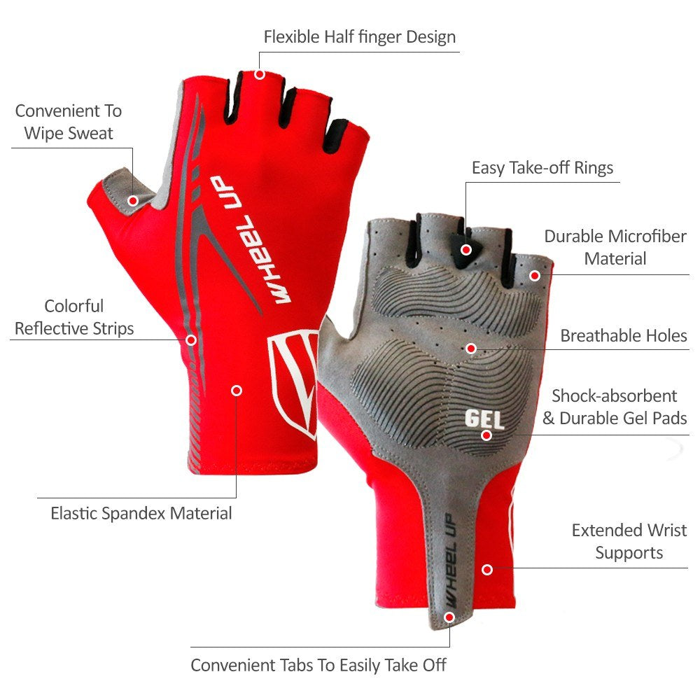 Unisex Half Finger Cycling Gloves for Biking, Camping, Hiking, Driving, Fishing & Mountaineering
