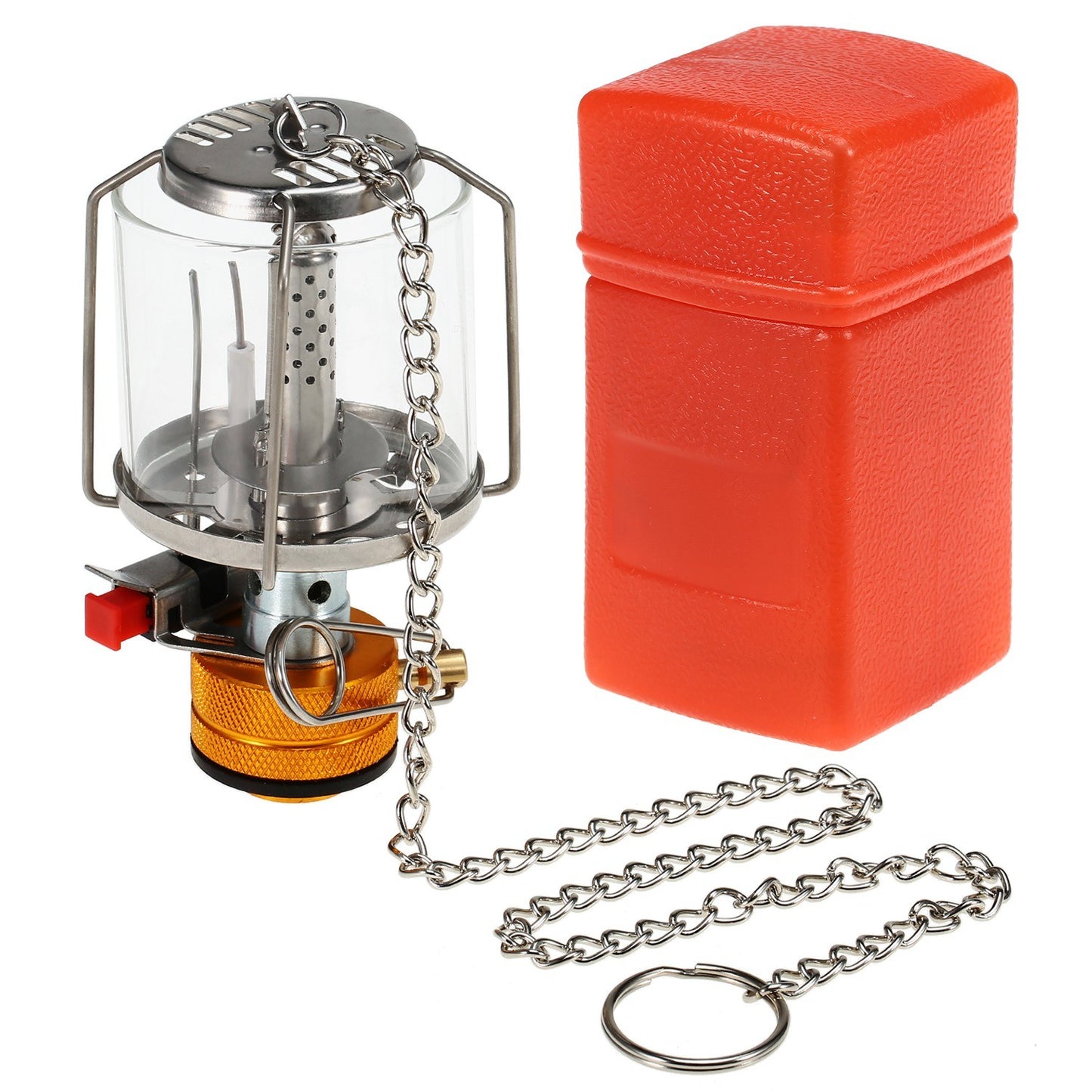 Portable Mini Camping Gas Lantern with Piezo Ignition for Outdoor Use