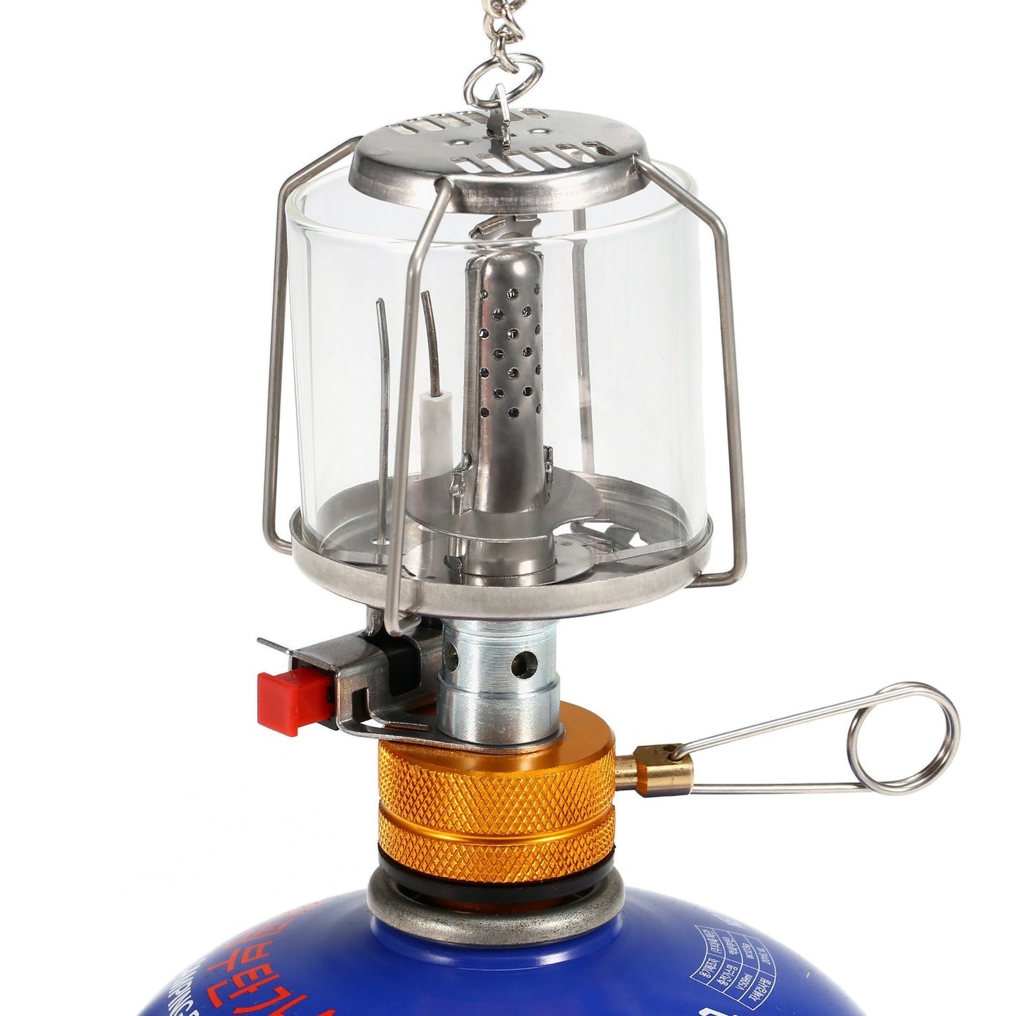 Portable Mini Camping Gas Lantern with Piezo Ignition for Outdoor Use