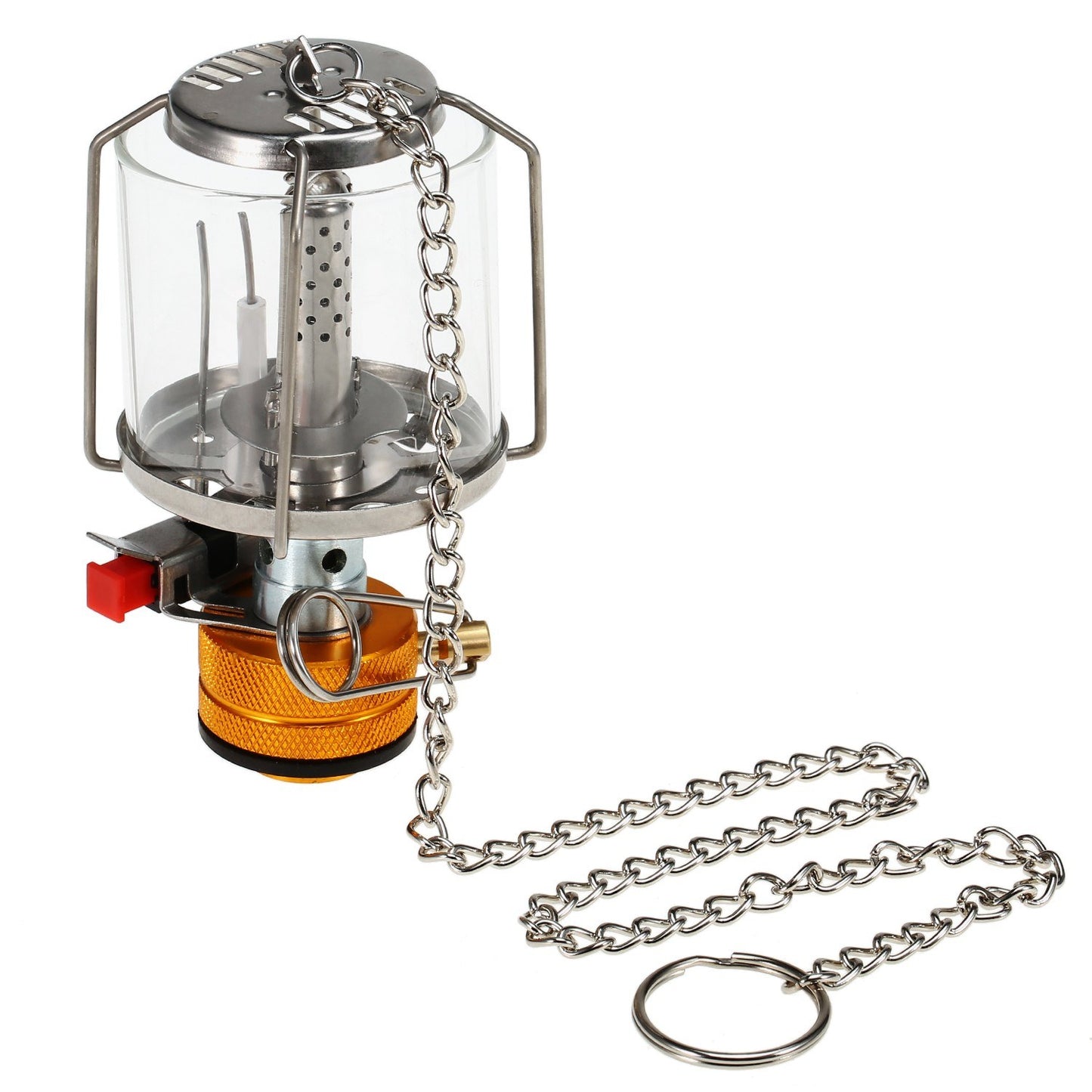 Portable Mini Camping Gas Lantern with Piezo Ignition for Outdoor Use