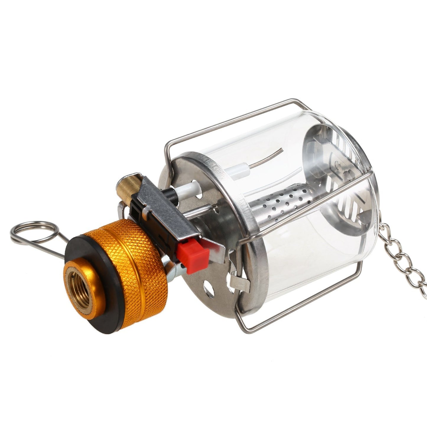 Portable Mini Camping Gas Lantern with Piezo Ignition for Outdoor Use
