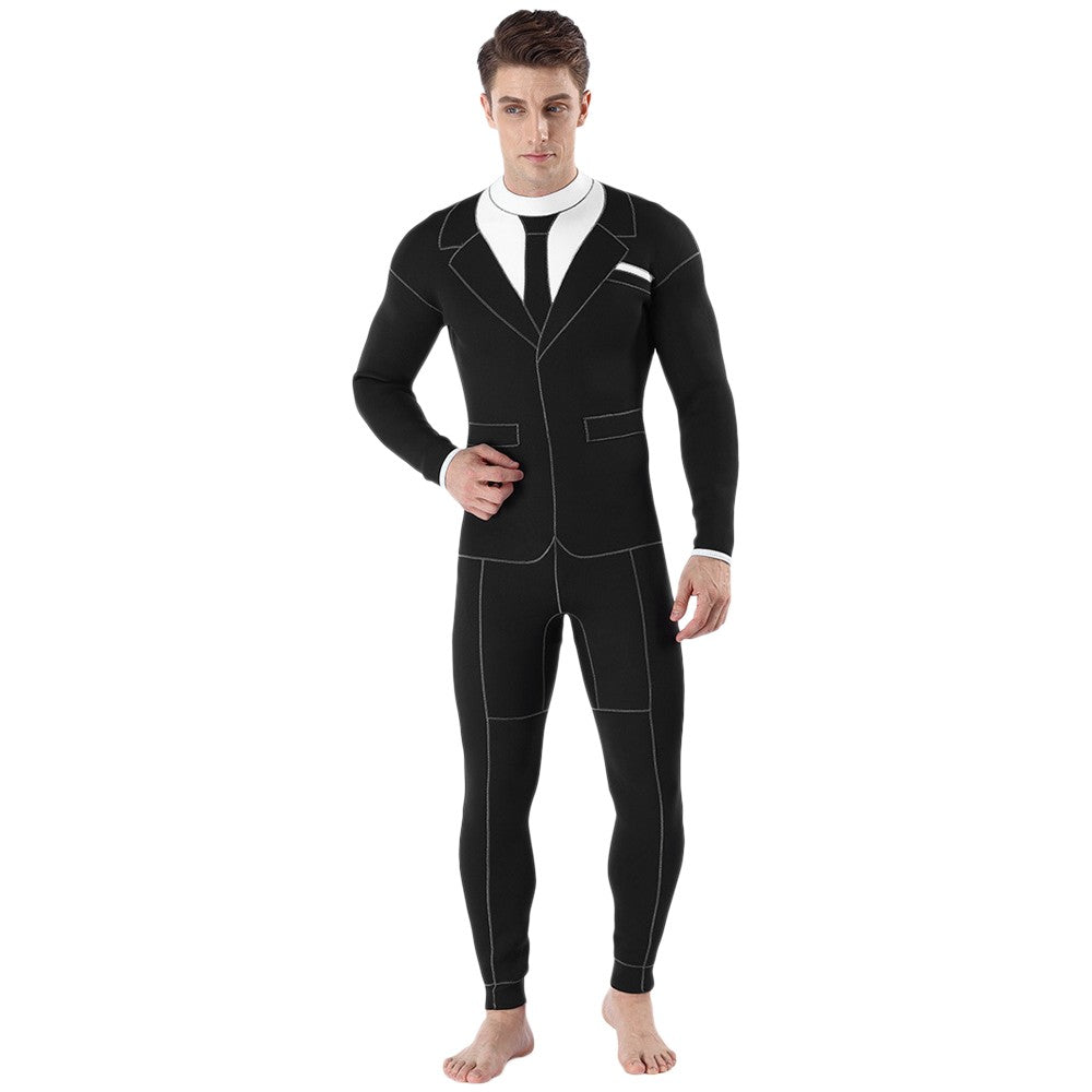 Mens 3mm Neoprene Wetsuit for Surfing, Swimming, and Diving