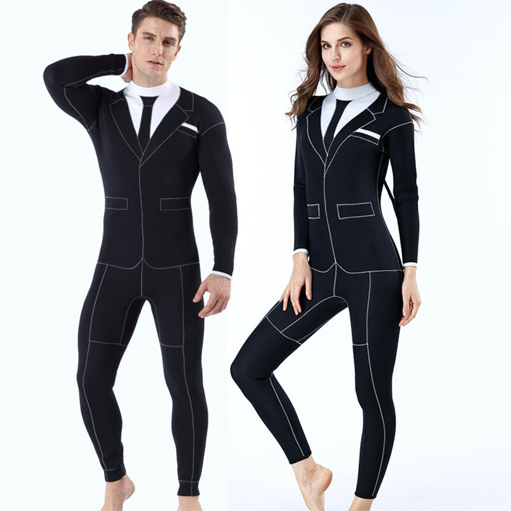 Mens 3mm Neoprene Wetsuit for Surfing, Swimming, and Diving