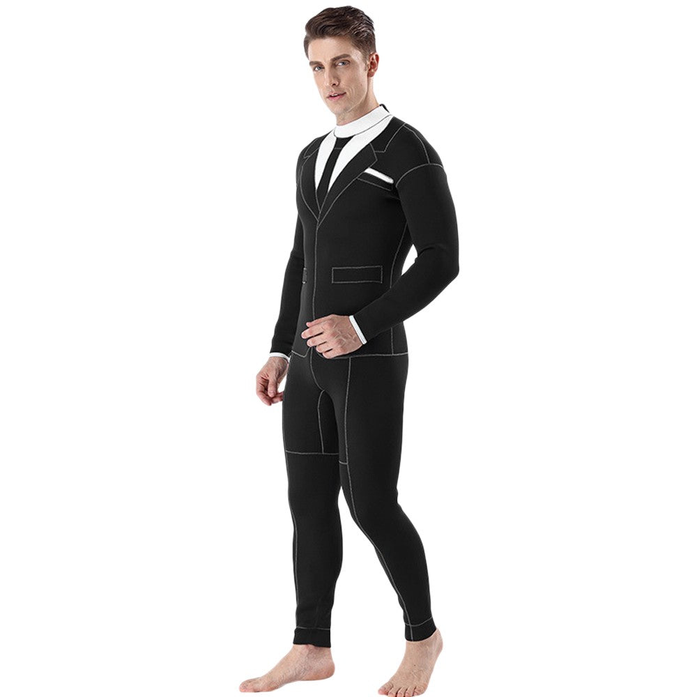 Mens 3mm Neoprene Wetsuit for Surfing, Swimming, and Diving
