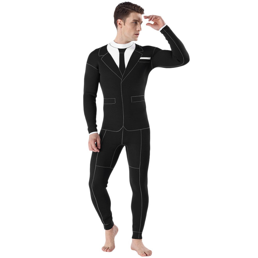 Mens 3mm Neoprene Wetsuit for Surfing, Swimming, and Diving