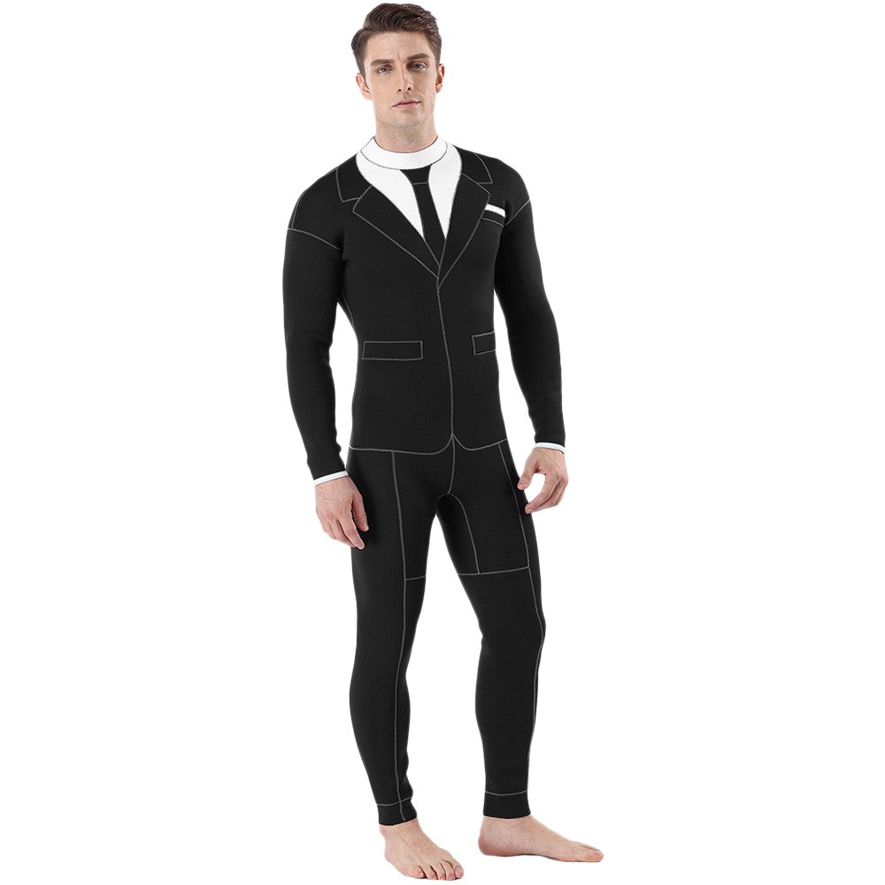 Mens 3mm Neoprene Wetsuit for Surfing, Swimming, and Diving