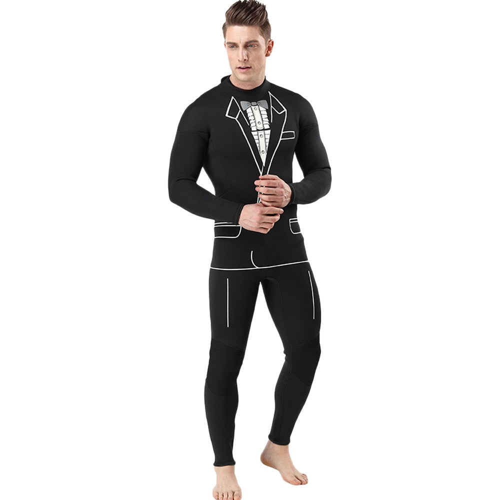 Mens 3mm Neoprene Wetsuit for Surfing, Swimming, and Diving