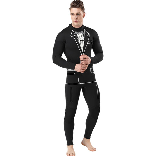 Mens 3mm Neoprene Wetsuit for Surfing, Swimming, and Diving