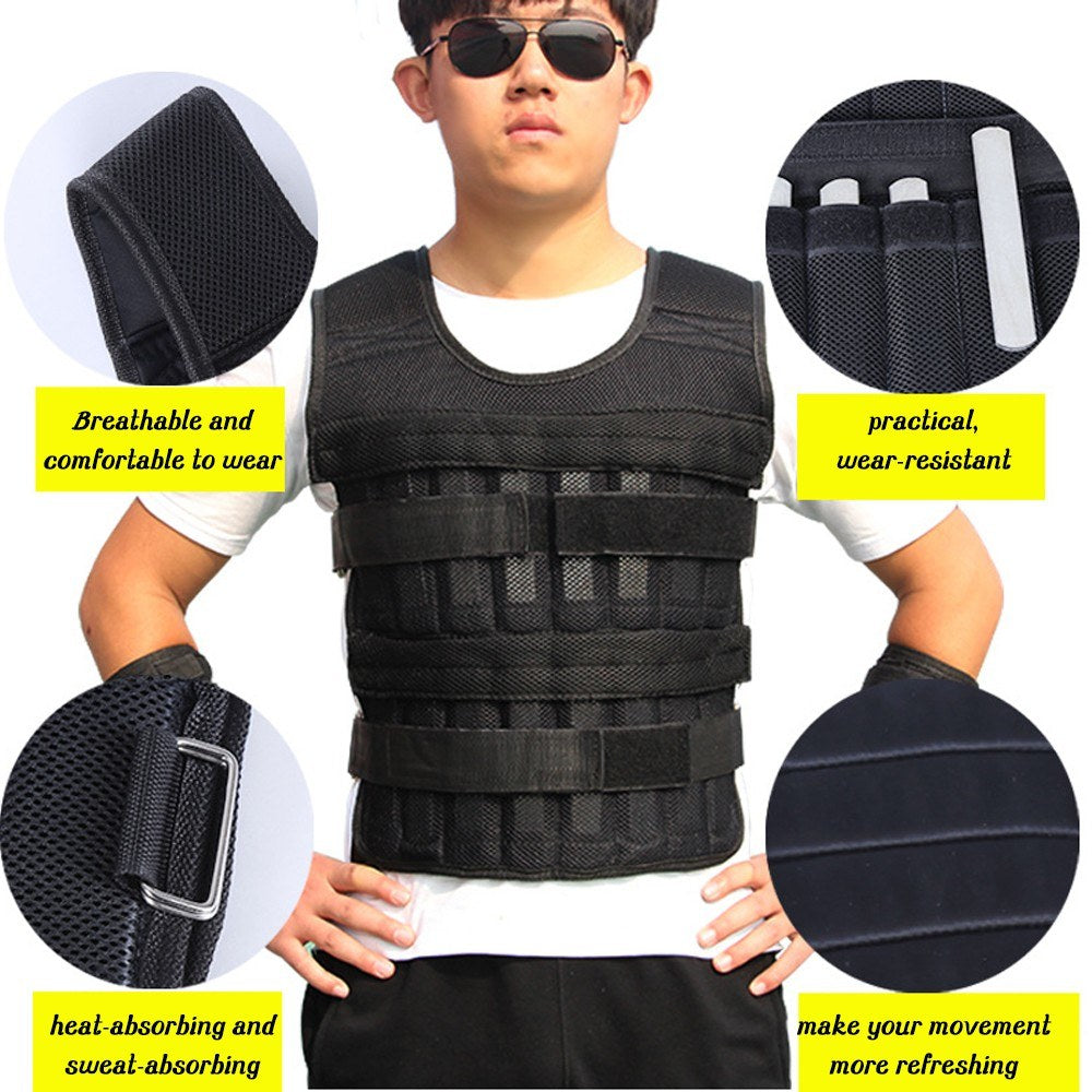 Weighted Running Vest for Fitness, Boxing & Exercise Training (Empty)