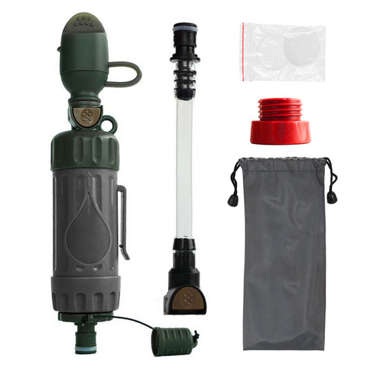 Portable Multi-Function Water Purifier Straw for Outdoor Survival and Emergency Preparedness
