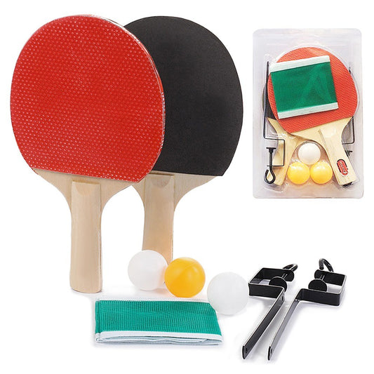 Portable Retractable Ping Pong Net & Paddle Set – Adjustable Table Tennis Rackets Kit with Extending Net and Sports Accessories