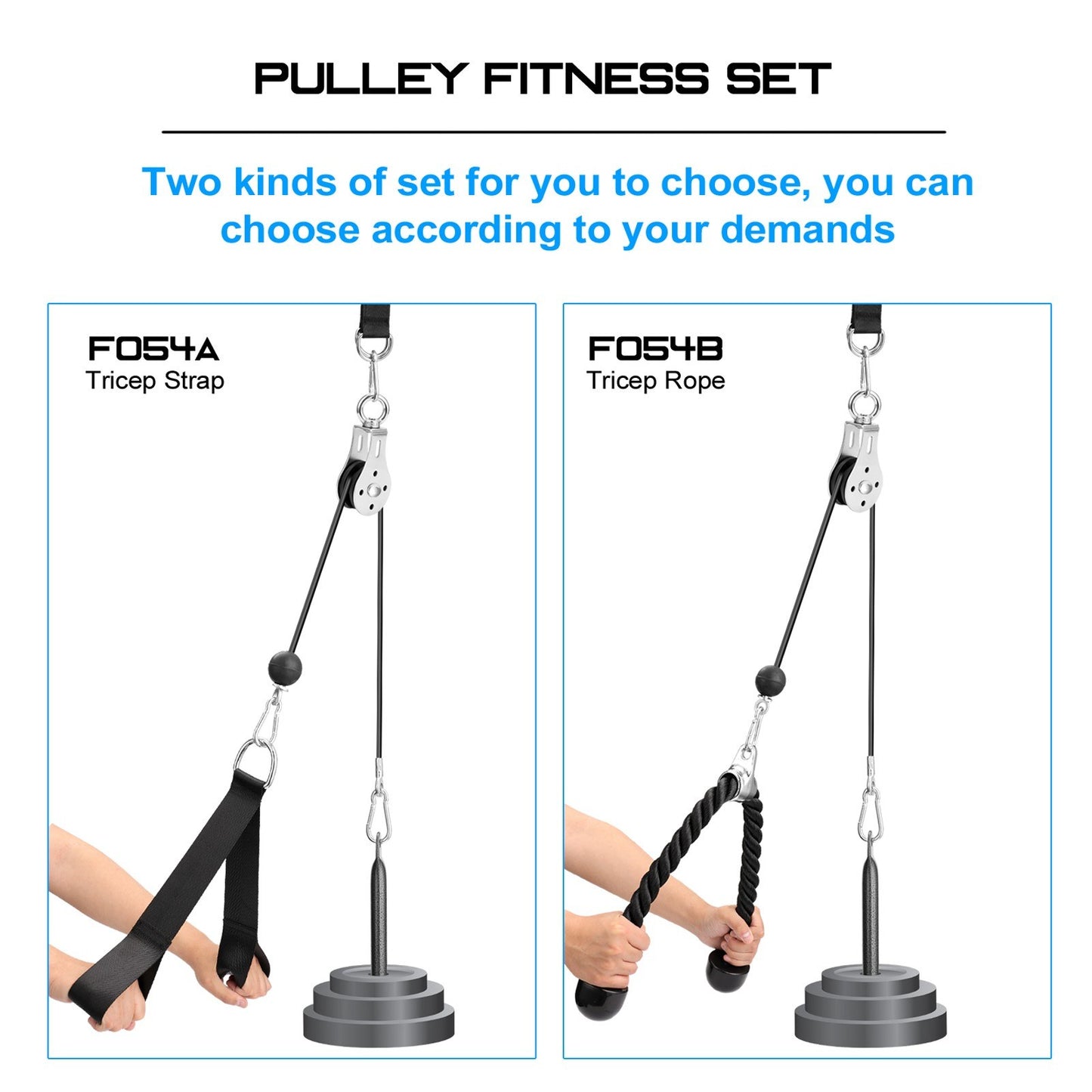 Biceps & Triceps DIY Fitness Pulley Cable Machine for Hand Strength Training
