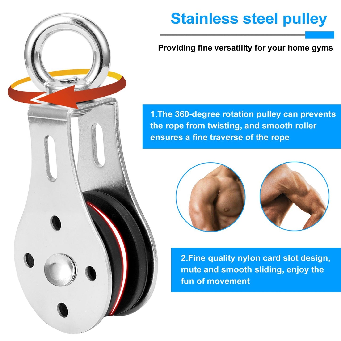 Biceps & Triceps DIY Fitness Pulley Cable Machine for Hand Strength Training