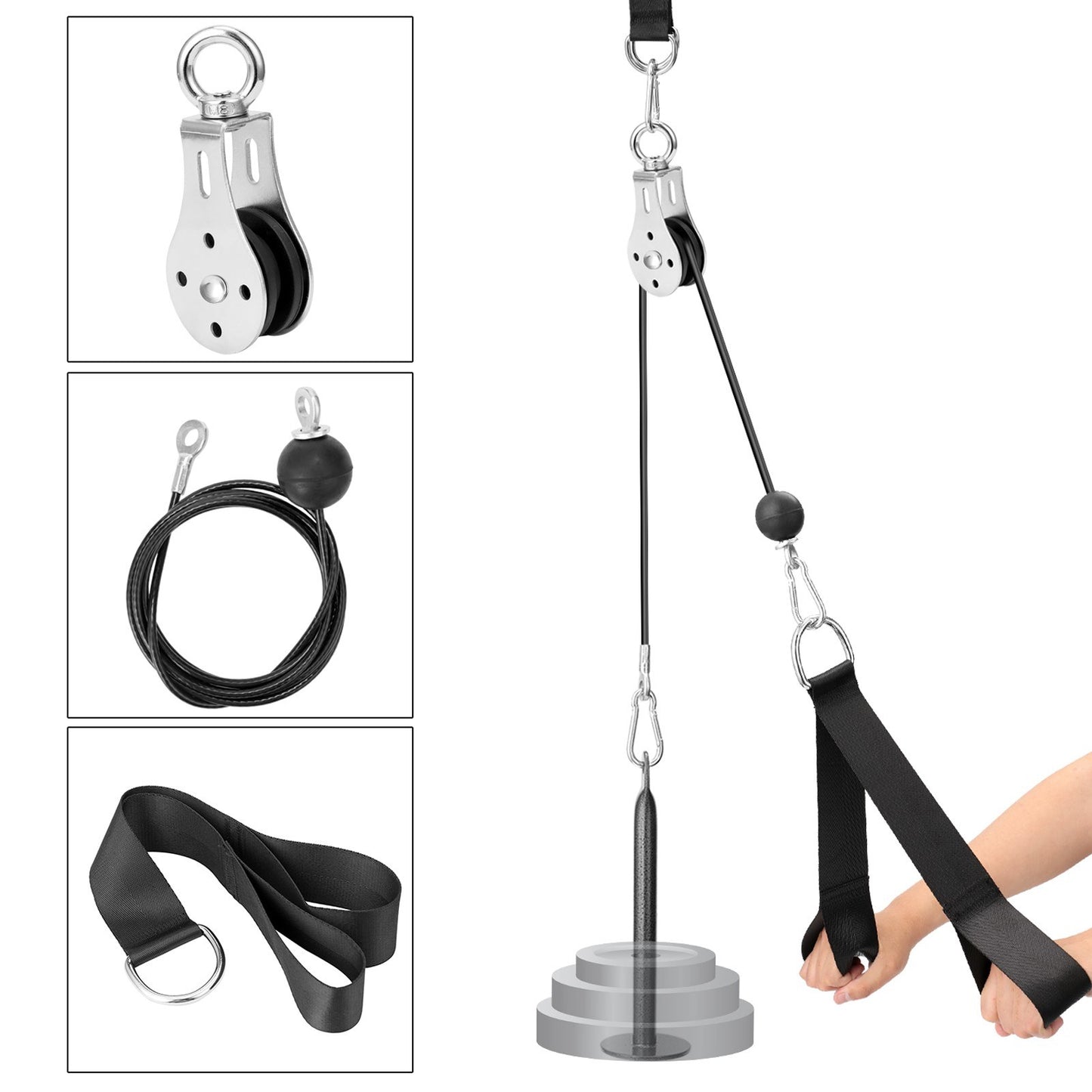 Biceps & Triceps DIY Fitness Pulley Cable Machine for Hand Strength Training