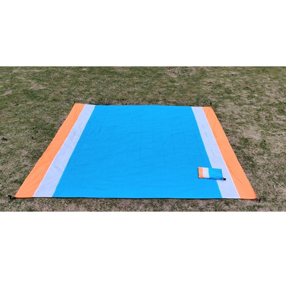 Ultralight Sandproof Beach Mat - Water Resistant Camping & Picnic Blanket with Storage Bag