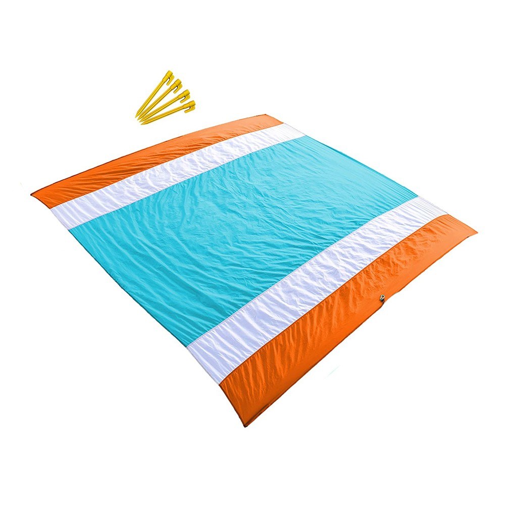 Ultralight Sandproof Beach Mat - Water Resistant Camping & Picnic Blanket with Storage Bag