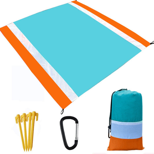 Ultralight Sandproof Beach Mat - Water Resistant Camping & Picnic Blanket with Storage Bag