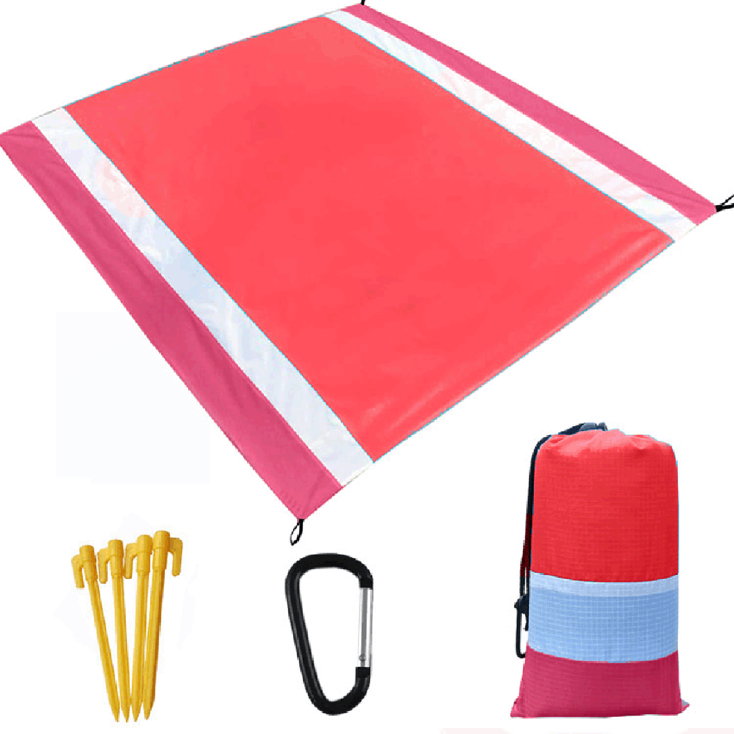 Ultralight Sandproof Beach Mat - Water Resistant Camping & Picnic Blanket with Storage Bag
