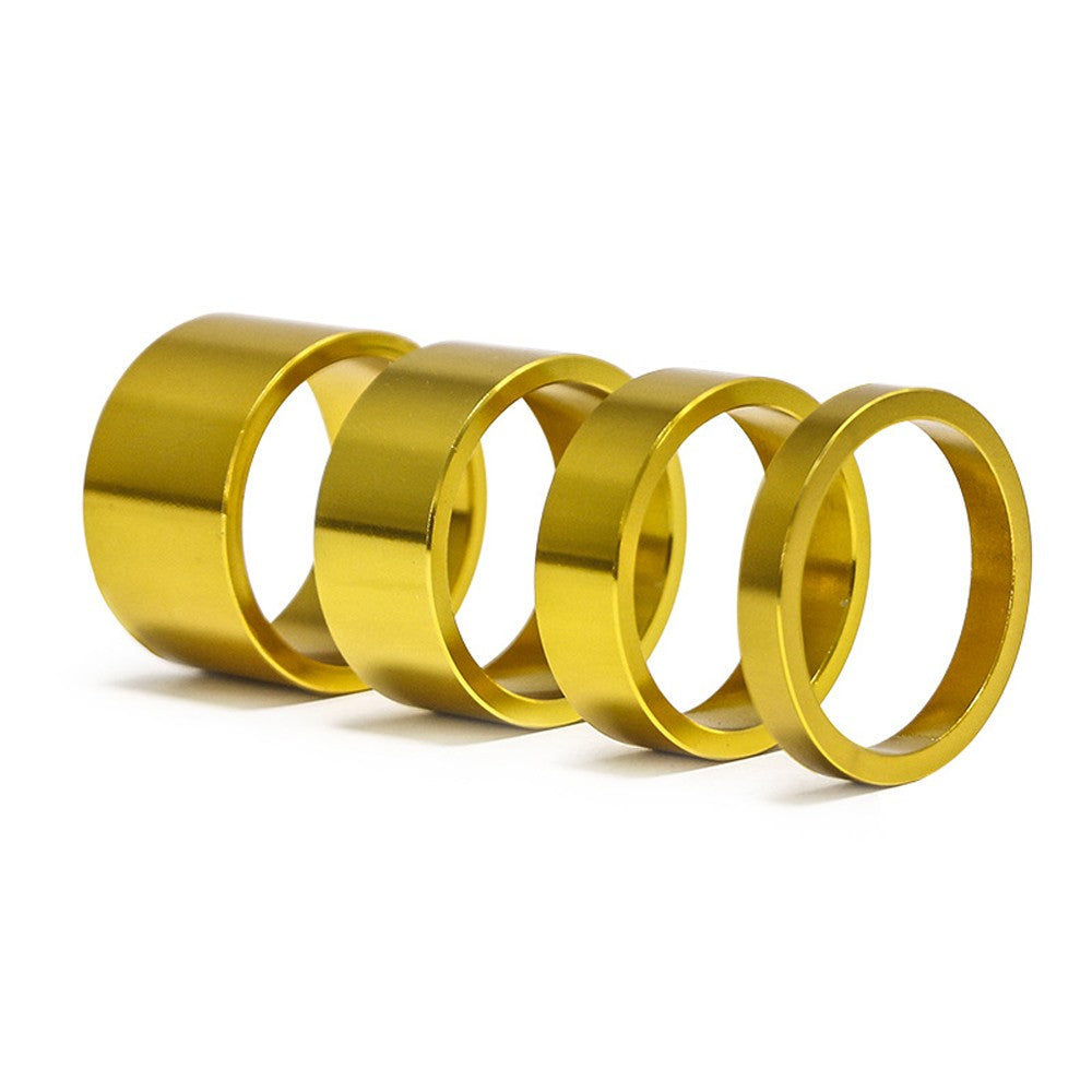 Aluminum Bike Headset Spacer Set - 4pcs Mountain Bicycle Stem & Fork Gasket Rings