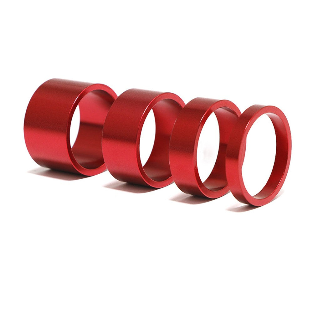 Aluminum Bike Headset Spacer Set - 4pcs Mountain Bicycle Stem & Fork Gasket Rings