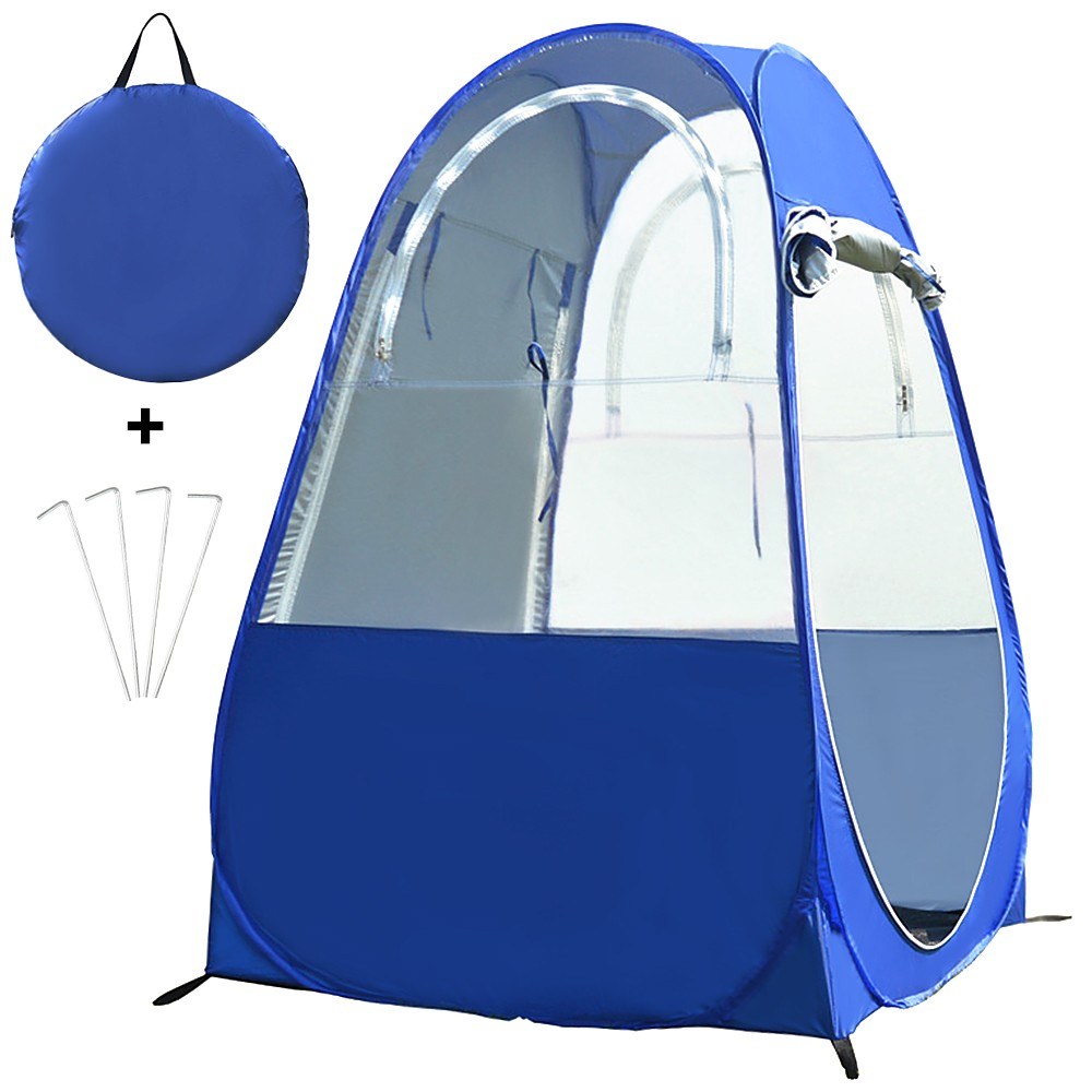 Portable Automatic Pop-Up Fishing Tent with UV Protection, Rain Shading, Dual-Sided Windows & Doors for Camping, Hiking, Beach - Includes Carry Bag
