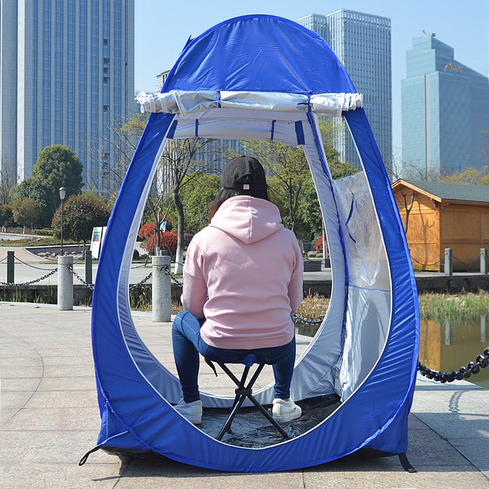 Portable Automatic Pop-Up Fishing Tent with UV Protection, Rain Shading, Dual-Sided Windows & Doors for Camping, Hiking, Beach - Includes Carry Bag
