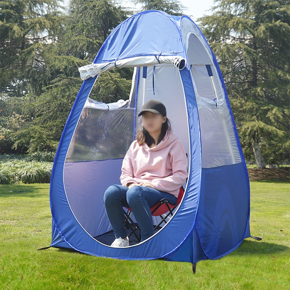 Portable Automatic Pop-Up Fishing Tent with UV Protection, Rain Shading, Dual-Sided Windows & Doors for Camping, Hiking, Beach - Includes Carry Bag