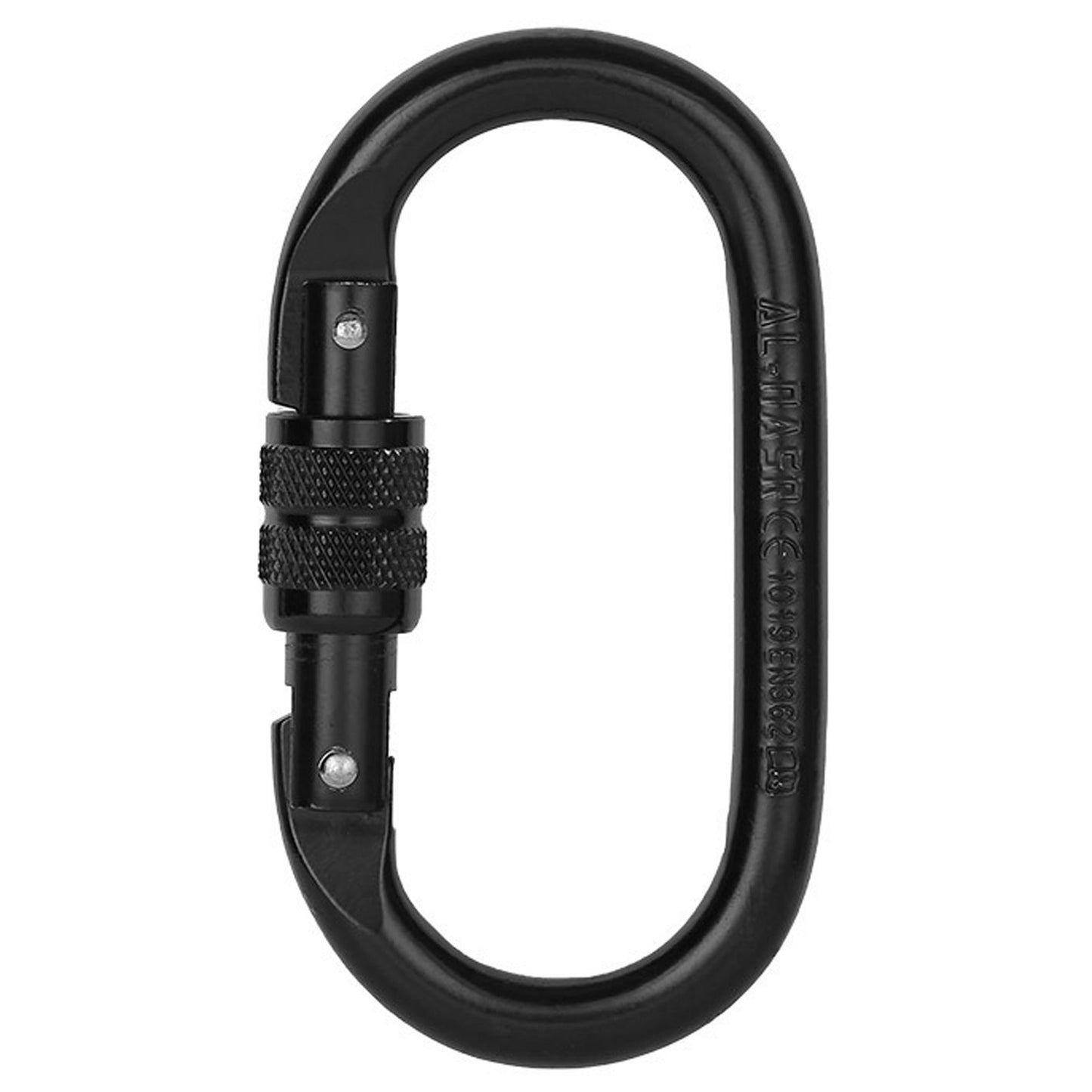 25KN Heavy Duty O-Shape Steel Climbing Carabiner - Professional Screw Lock Clip for Rappelling, Canyoning, and Hammock Gear