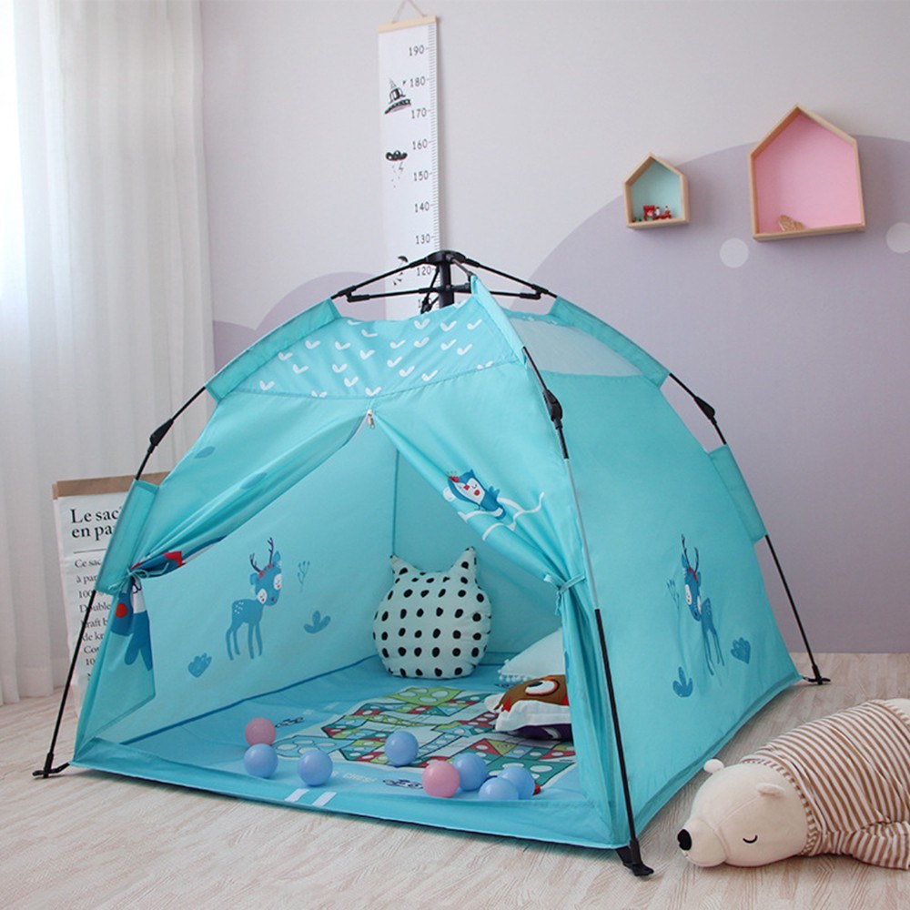 Foldable Kids Playhouse Tent: Portable Indoor/Outdoor Camping Tent for Boys & Girls